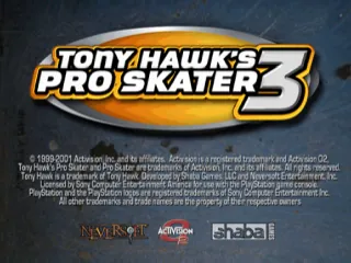 Tony Hawk's Pro Skater 3 – In-game