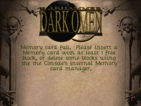 Warhammer: Dark Omen – Titulní obrazovka