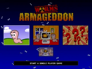 Worms Armageddon – Title screen