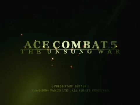 Ace Combat 5: The Unsung War – Titelbildschirm