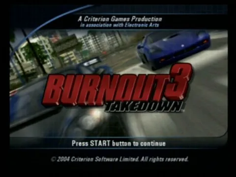 Burnout 3: Takedown – Titelbildschirm