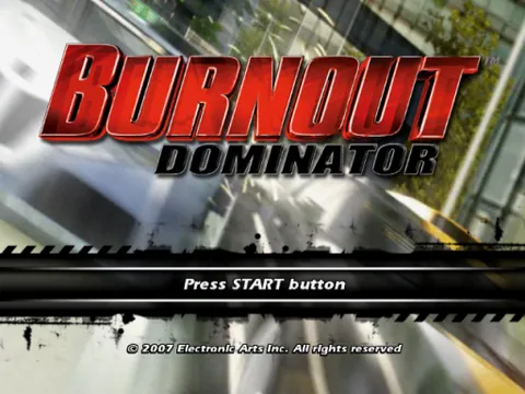 Burnout Dominator – Titelbildschirm