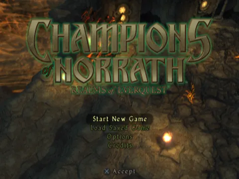 Champions of Norrath – Titulní obrazovka