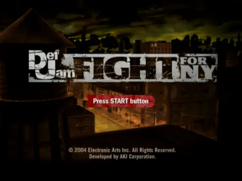 Def Jam: Fight for NY – Titulní obrazovka