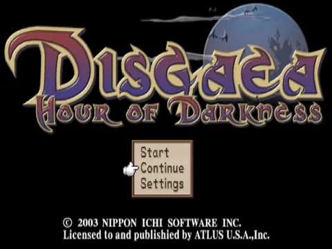 Disgaea: Hour of Darkness – Title screen