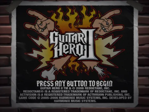 Guitar Hero II – Titulní obrazovka