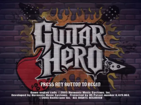 Guitar Hero – Title screen
