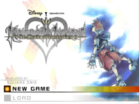 Kingdom Hearts Re: Chain of Memories – Titulní obrazovka