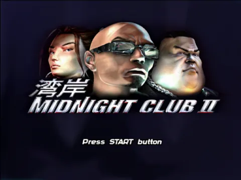 Midnight Club II – Titulní obrazovka