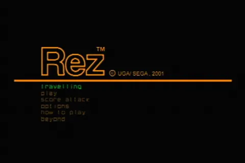 Rez – Title screen