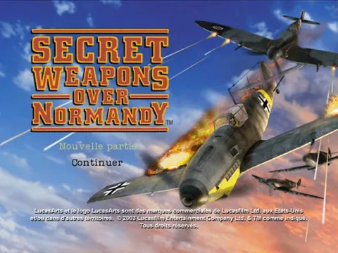 Secret Weapons Over Normandy – Titelbildschirm