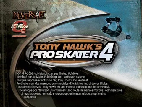 Tony Hawk's Pro Skater 4 – Écran-titre
