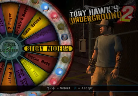 Tony Hawk's Underground 2 – Titulní obrazovka