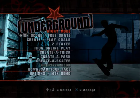 Tony Hawk's Underground – Écran-titre