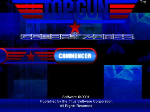 Top Gun: Combat Zones – Titulní obrazovka