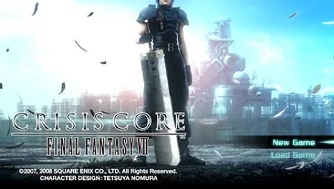 Crisis Core: Final Fantasy VII – Titelbildschirm