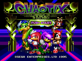 Knuckles' Chaotix – Title screen