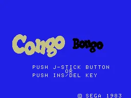 Congo Bongo – Titelbildschirm