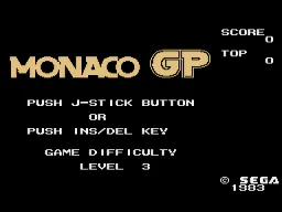 Monaco GP – Titelbildschirm