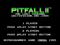 Pitfall II: Lost Caverns – Title screen