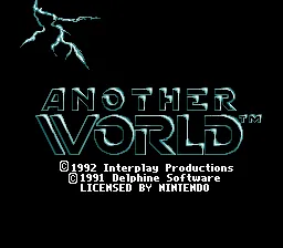 Another World – Titulní obrazovka