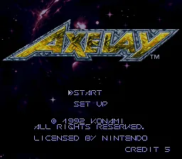 Axelay – Titulní obrazovka