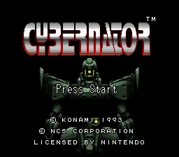 Cybernator – Title screen