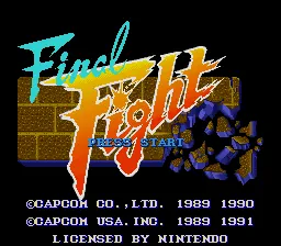 Final Fight – Titulní obrazovka