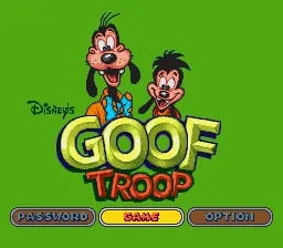 Goof Troop – Titelbildschirm