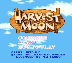 Harvest Moon – Titelbildschirm