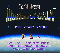 Illusion of Gaia – Titulní obrazovka