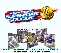 International Superstar Soccer Deluxe – Titelbildschirm