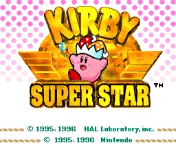 Kirby Super Star – Titulní obrazovka