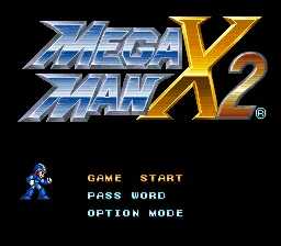 Mega Man X2 – Titulní obrazovka