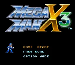 Mega Man X3 – Title screen
