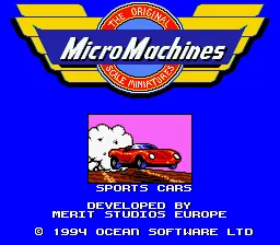 Micro Machines – Title screen
