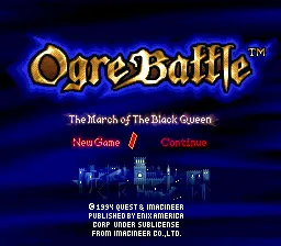 Ogre Battle: The March of the Black Queen – Écran-titre