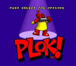 Plok – Titulní obrazovka
