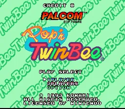 Pop'n TwinBee – Titulní obrazovka