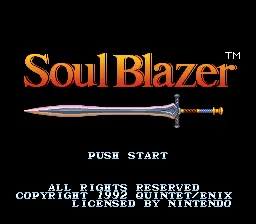 Soul Blazer – Title screen