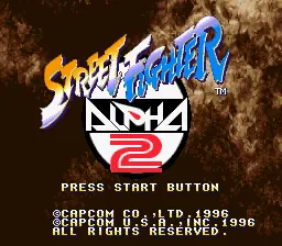 Street Fighter Alpha 2 – Titulní obrazovka