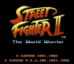 Street Fighter II Turbo: Hyper Fighting – Titulní obrazovka