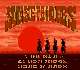 Sunset Riders – Title screen