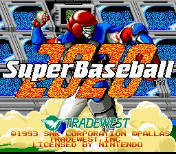 Super Baseball 2020 – Title screen