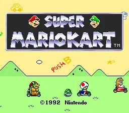 Super Mario Kart – Titulní obrazovka