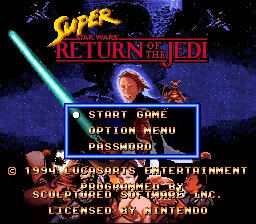 Super Star Wars: Return of the Jedi – Titelbildschirm