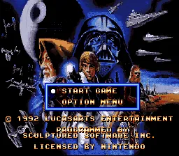 Super Star Wars – Title screen