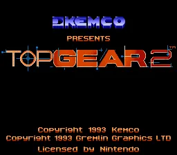Top Gear 2 – Titulní obrazovka