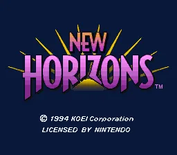 Uncharted Waters: New Horizons – Titulní obrazovka