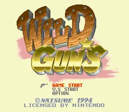 Wild Guns – Titulní obrazovka